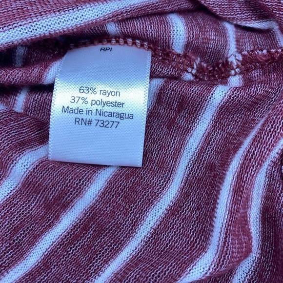 SO Maroon/White Striped Tank Top - Picture 8 of 9